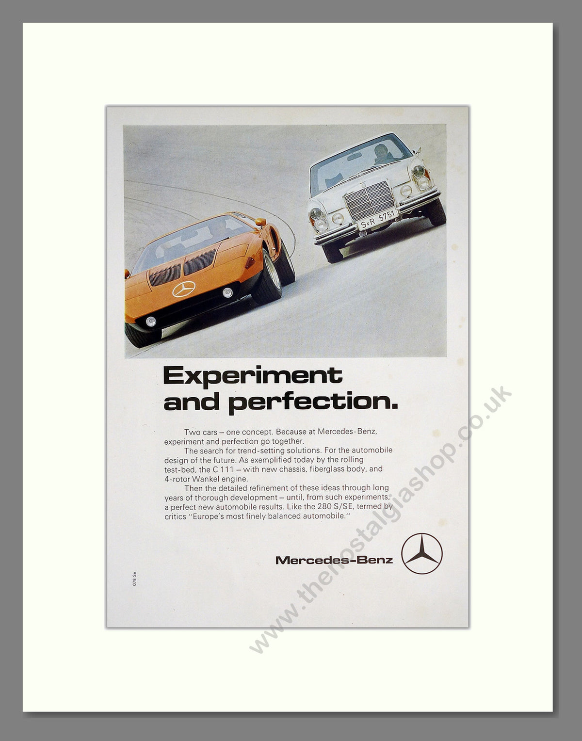 Mercedes-Benz. Original Advert 1970 (ref AD304253)