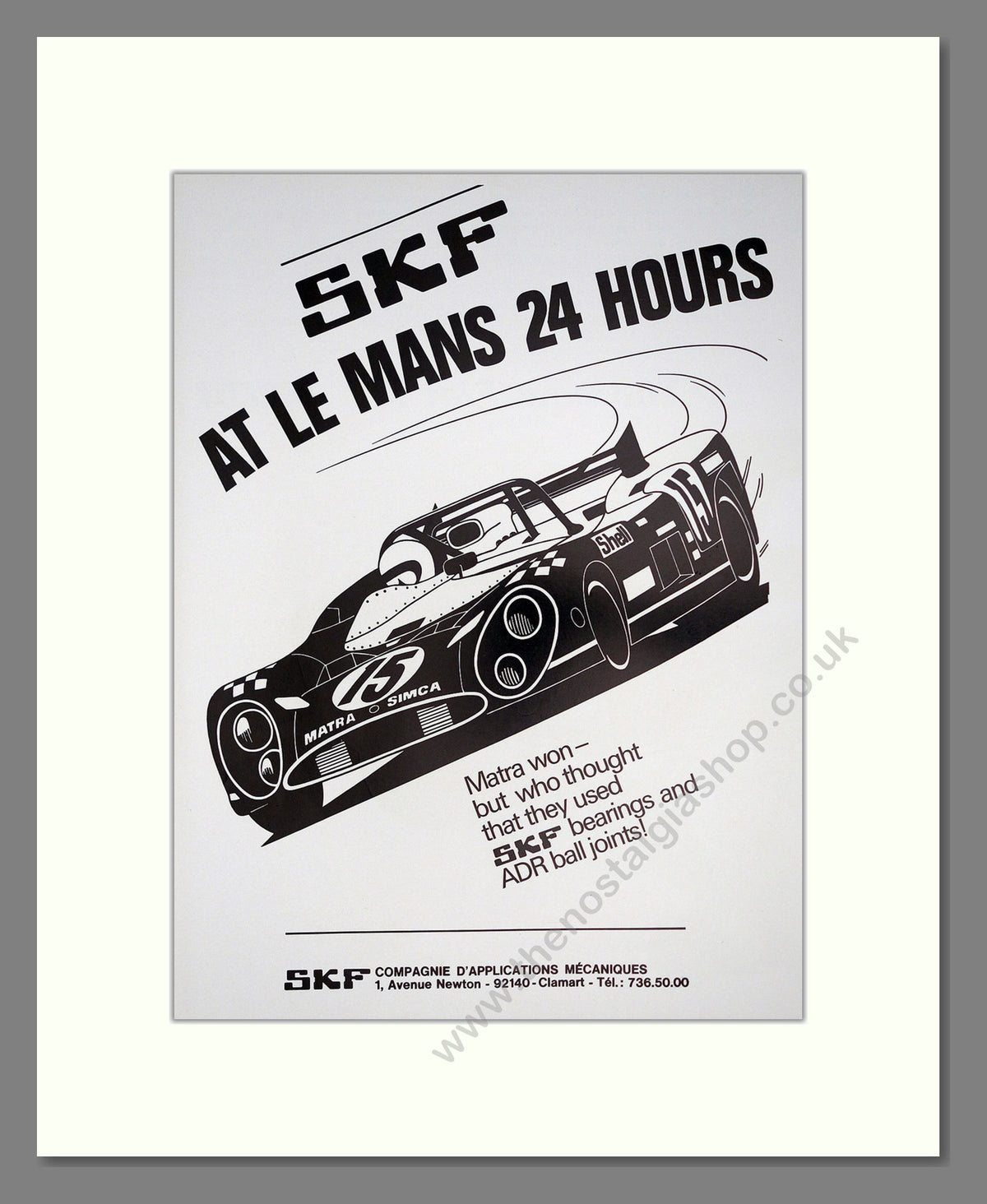 Matra wins at Le Mans. Original Advert 1972 (ref AD304276)