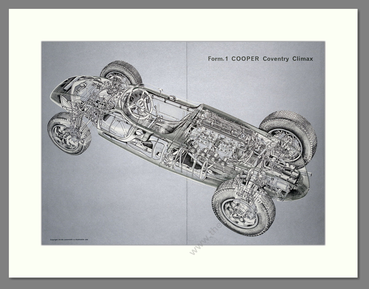 Cooper Coventry Climax, Cut away Illustration. Original Advert 1959 (ref AD304279)