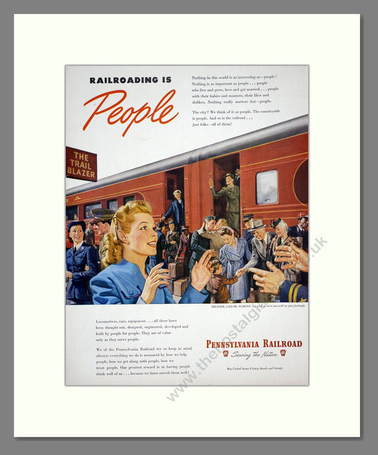Pennsylvania Railroad - Railroading Is People. Vintage Advert 1945 (ref AD303635)