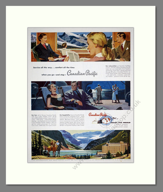 Canadian Pacific - Spans The World. Vintage Advert 1950 (ref AD303638)