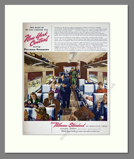 Pullman Standard - New York Central Coaches. Vintage Advert 1946 (ref AD303643)
