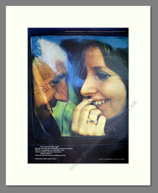 De Beers - Diamonds. Vintage Advert 1969 (ref AD303648)