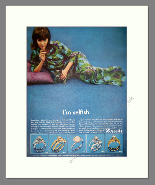 Zale's - Diamond Rings. Vintage Advert 1966 (ref AD303657)