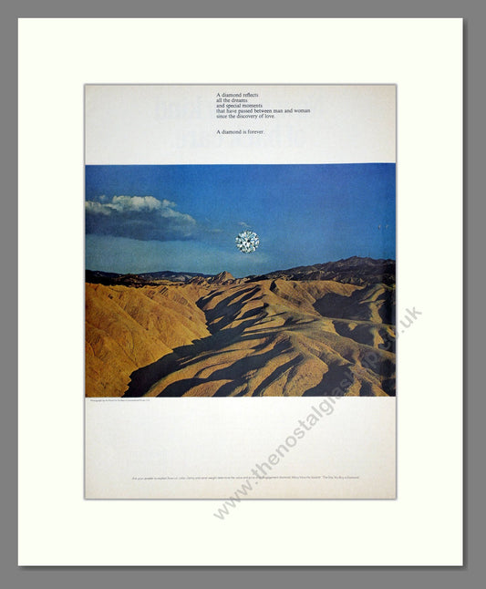 De Beers - A Diamond Is Forever. Vintage Advert 1969 (ref AD303668)