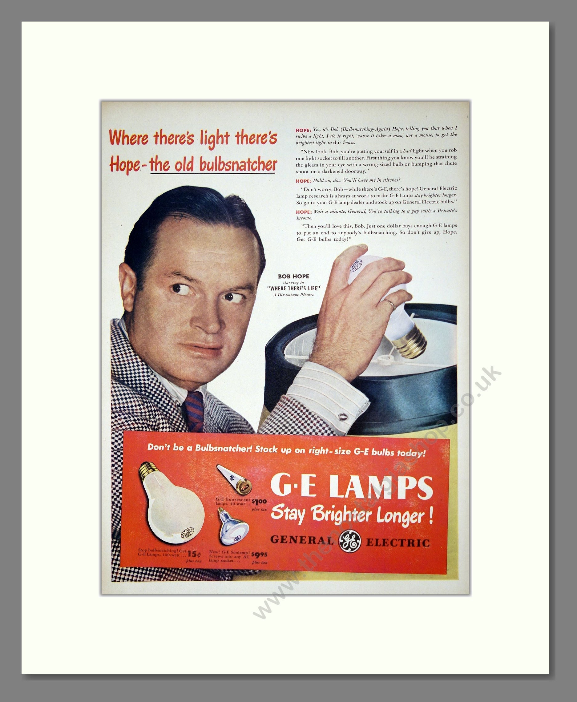 General Electric - Light Bulbs. Vintage Advert 1967 (ref AD303673)