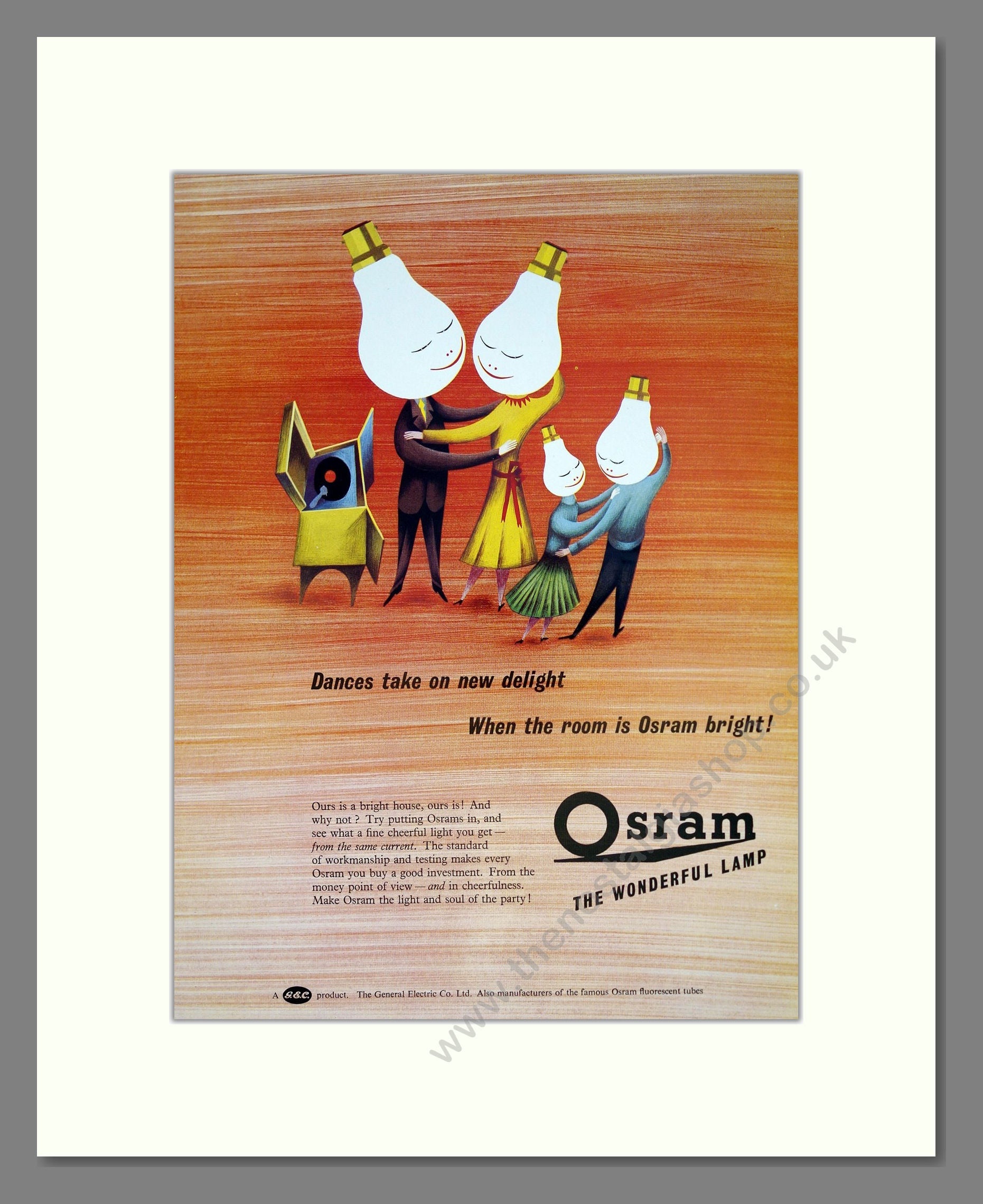 Osram - Light Bulbs. Vintage Advert 1954 (ref AD303674)