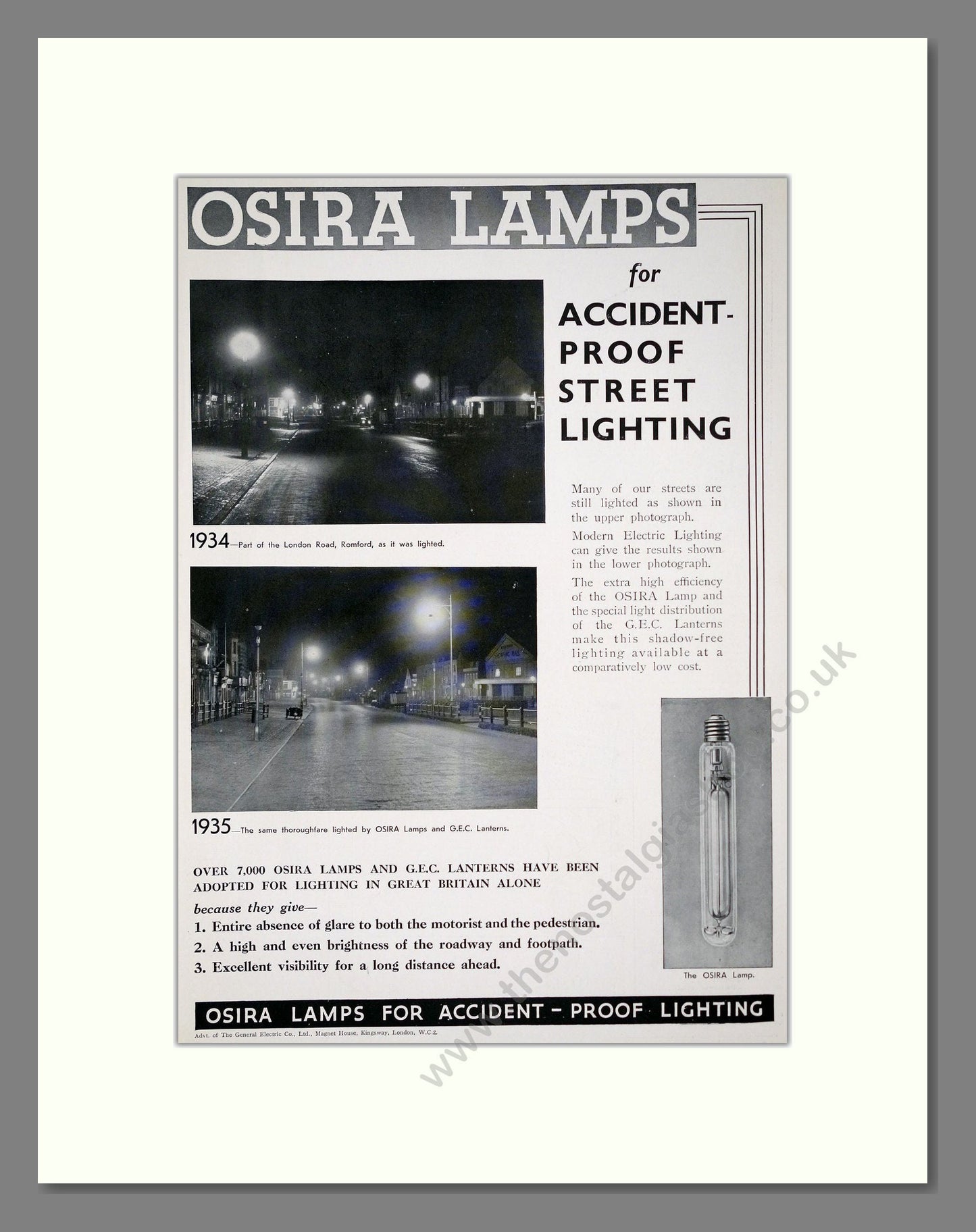 Osira - Lamps. Vintage Advert 1936 (ref AD303682)