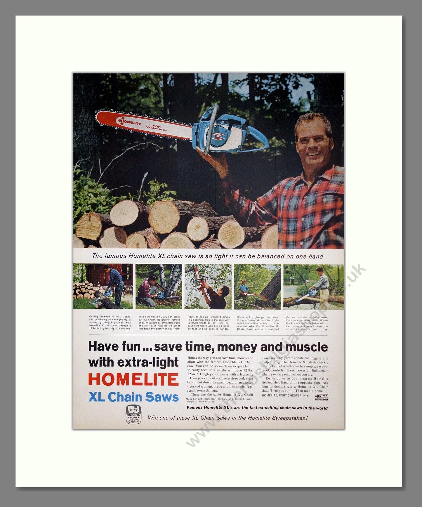 Homelite - Chain Saws. Vintage Advert 1965 (ref AD303693)