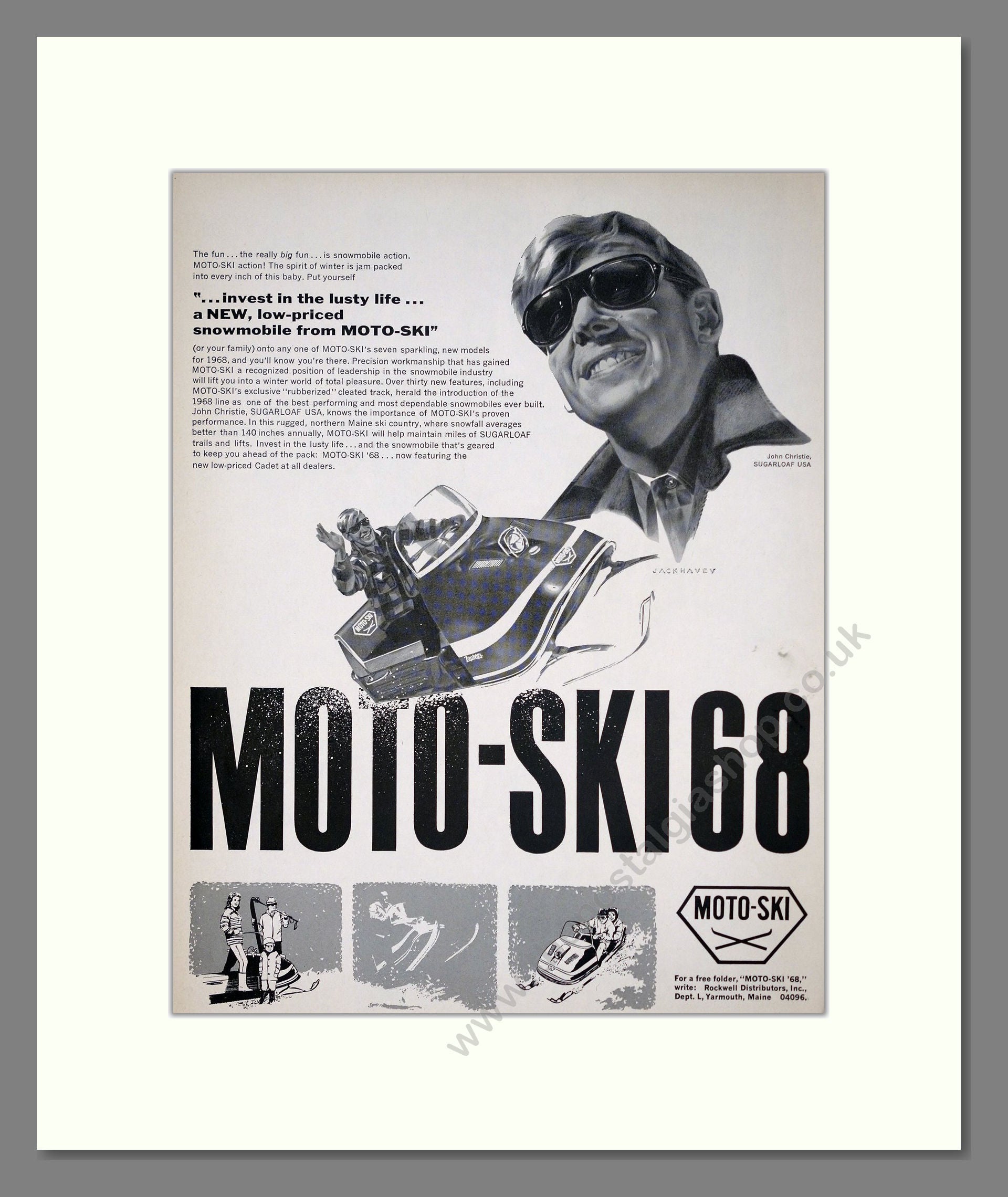Moto-Ski - Ski Mobile. Vintage Advert 1968 (ref AD303695)
