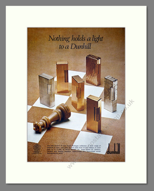 Dunhill - Cigarette Lighters. Vintage Advert 1969 (ref AD303705)