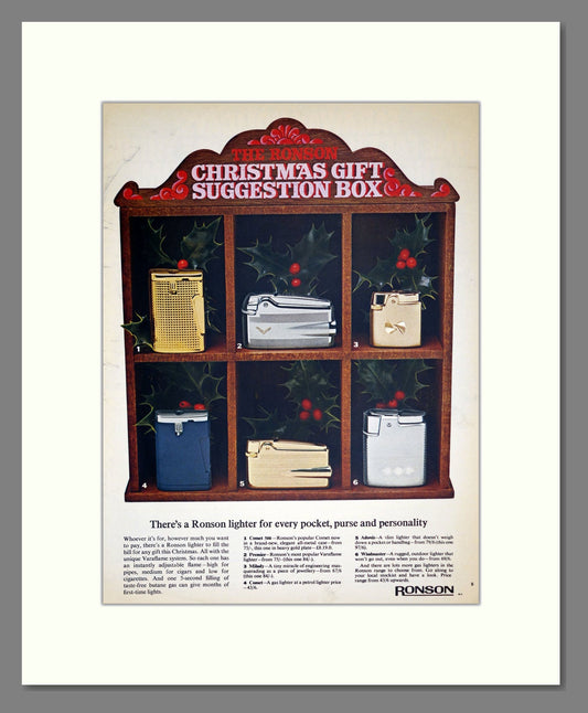 Ronson - Cigarette Lighters. Vintage Advert 1969 (ref AD303713)