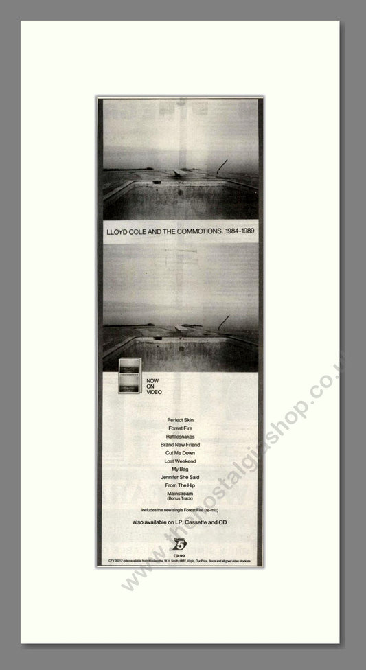 Lloyd Cole - Best Of. Vintage Advert 1989 (ref AD201604)