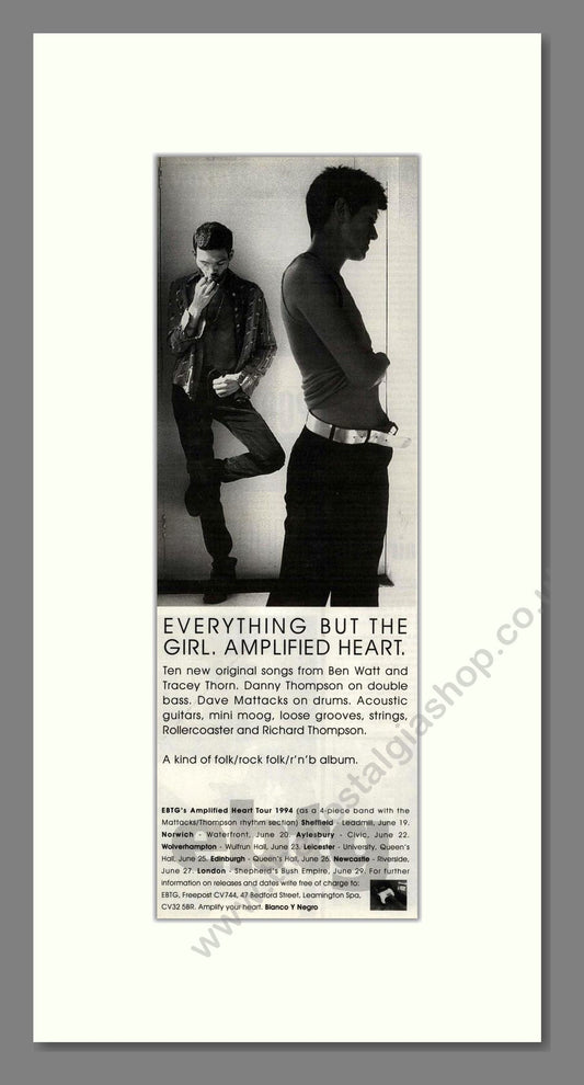 Everything But The Girl - Amplified Heart. Vintage Advert 1994 (ref AD201621)