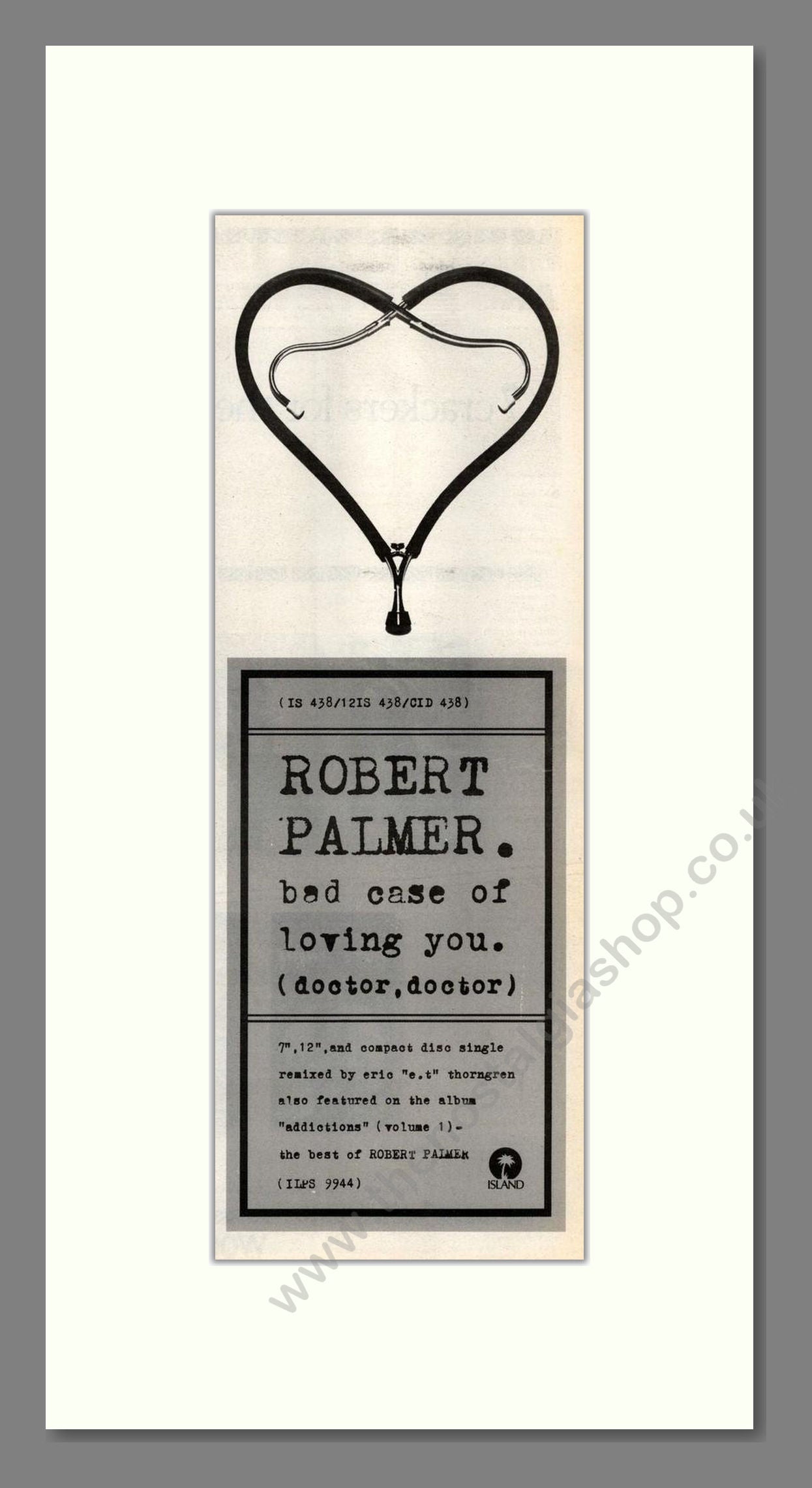 Robert Palmer - Bad Case Of Loving You. Vintage Advert 1989 (ref AD201627)