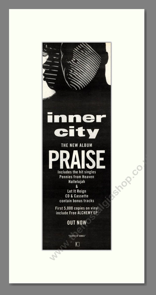Inner City - Praise. Vintage Advert 1992 (ref AD201629)