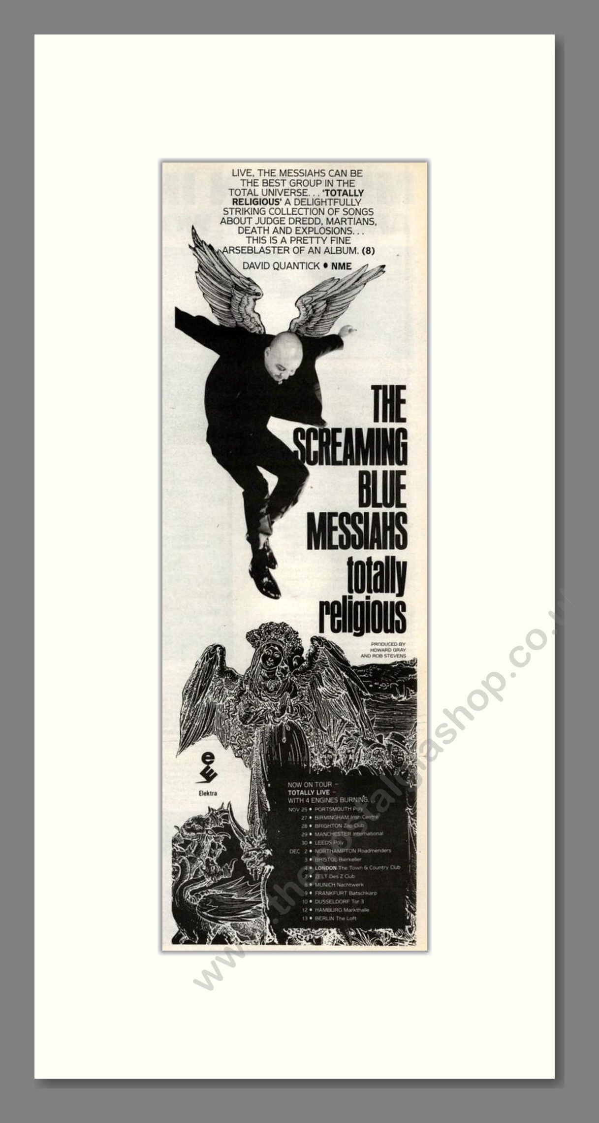 Screaming Blue Messiahs (The) - Totally Religious. Vintage Advert 1989 (ref AD201633)