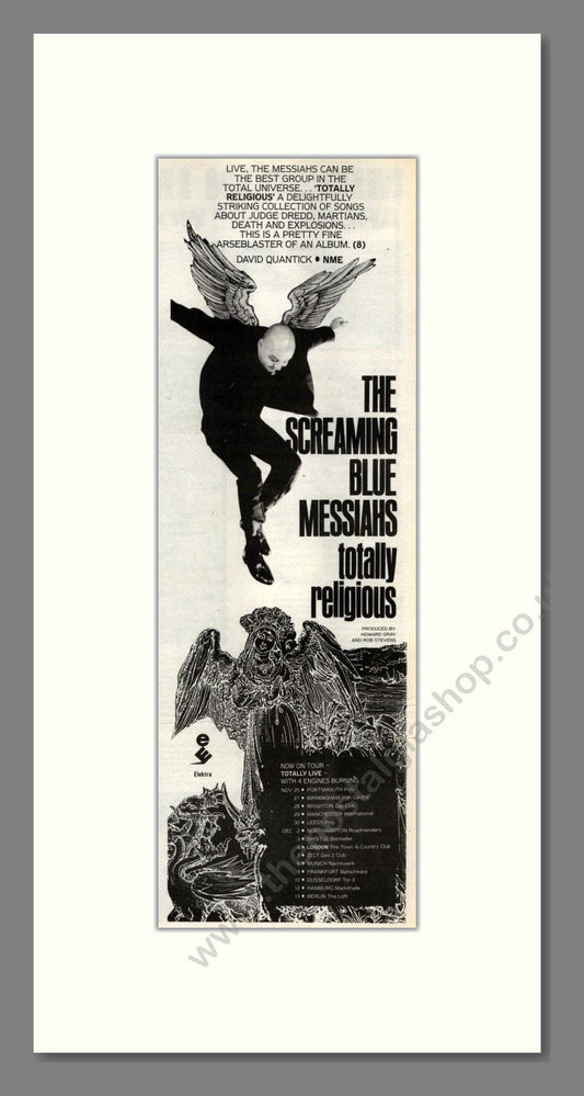Screaming Blue Messiahs (The) - Totally Religious. Vintage Advert 1989 (ref AD201633)