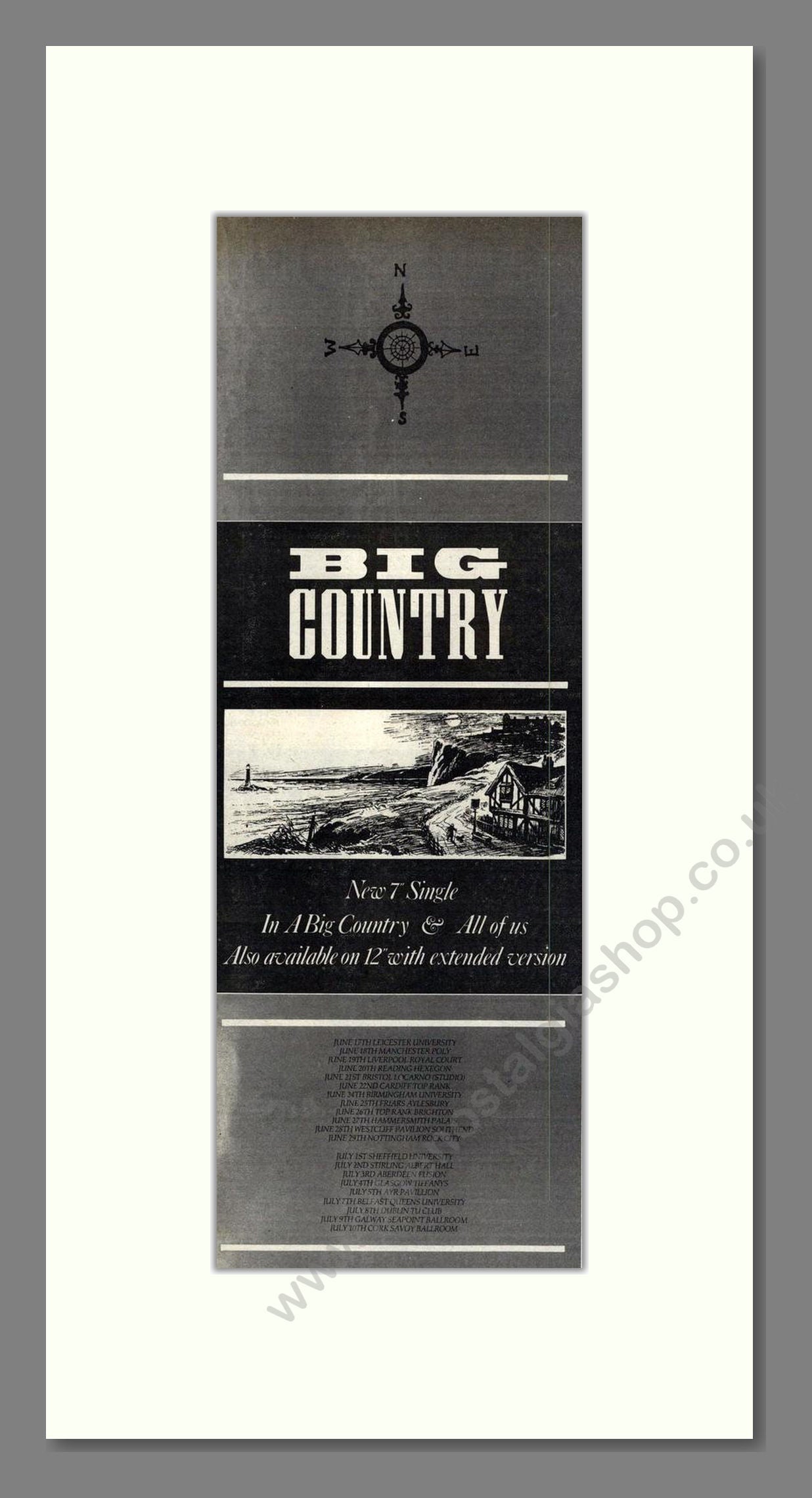 Big Country - In A Big Country. Vintage Advert 1983 (ref AD201635)