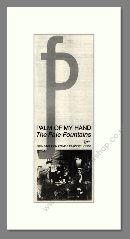 Pale Fountains (The) - Palm Of My Hand. Vintage Advert 1983 (ref AD201638)