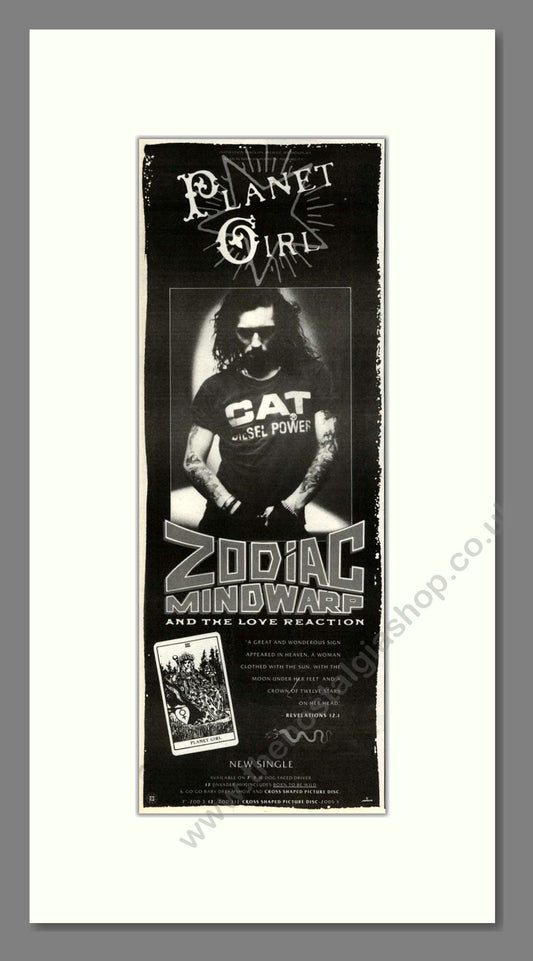 Zodiac Mindwarp - Planet Girl. Vintage Advert 1988 (ref AD201646)