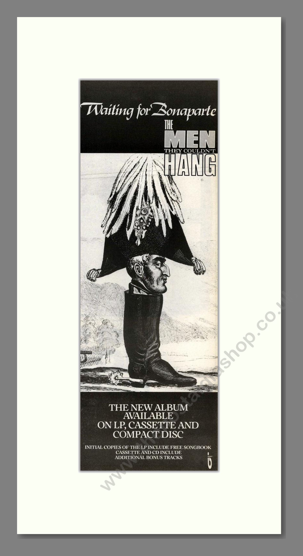 Men They Couldn't Hang (The) - Waiting For Bonaparte. Vintage Advert 1988 (ref AD201647)