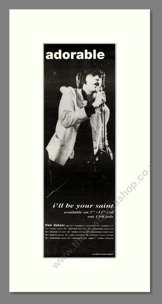 Adorable - I'll Be Your Saint. Vintage Advert 1992 (ref AD201663)