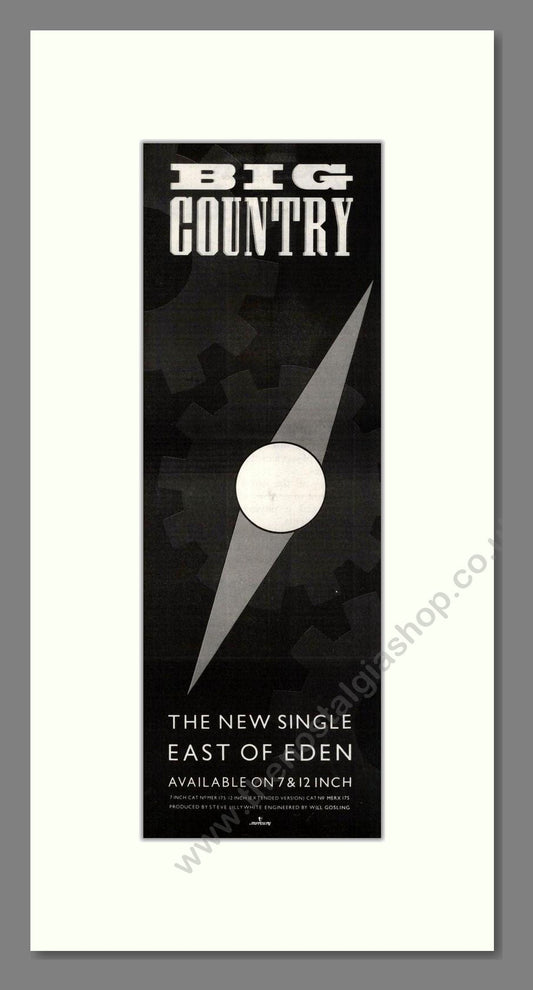 Big Country - East Of Eden. Vintage Advert 1984 (ref AD201667)