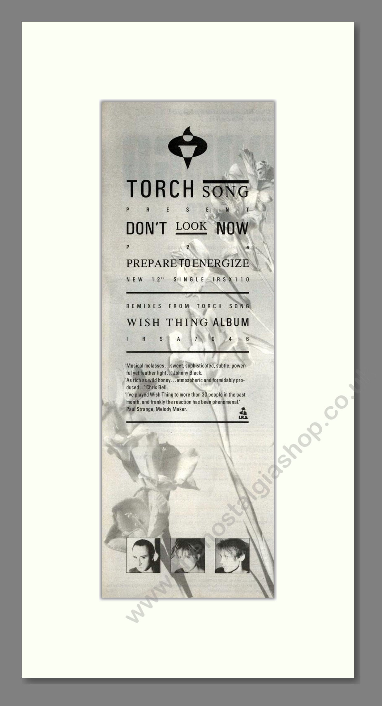 Torch Song - Don't Look Now. Vintage Advert 1984 (ref AD201670)