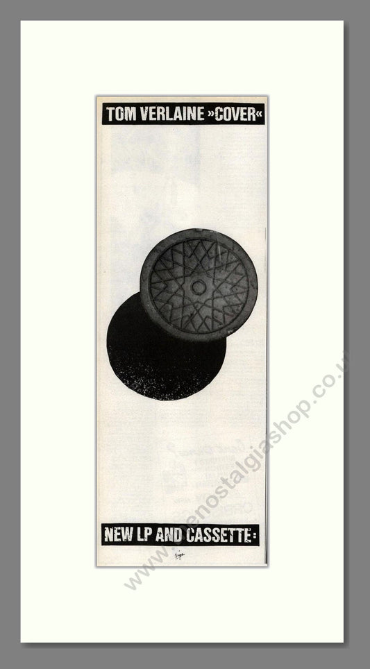 Tom Verlaine - Cover. Vintage Advert 1984 (ref AD201672)