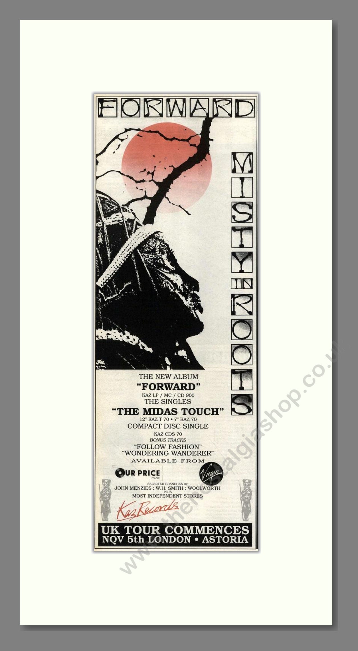 Misty In Roots - Forward. Vintage Advert 1989 (ref AD201674)