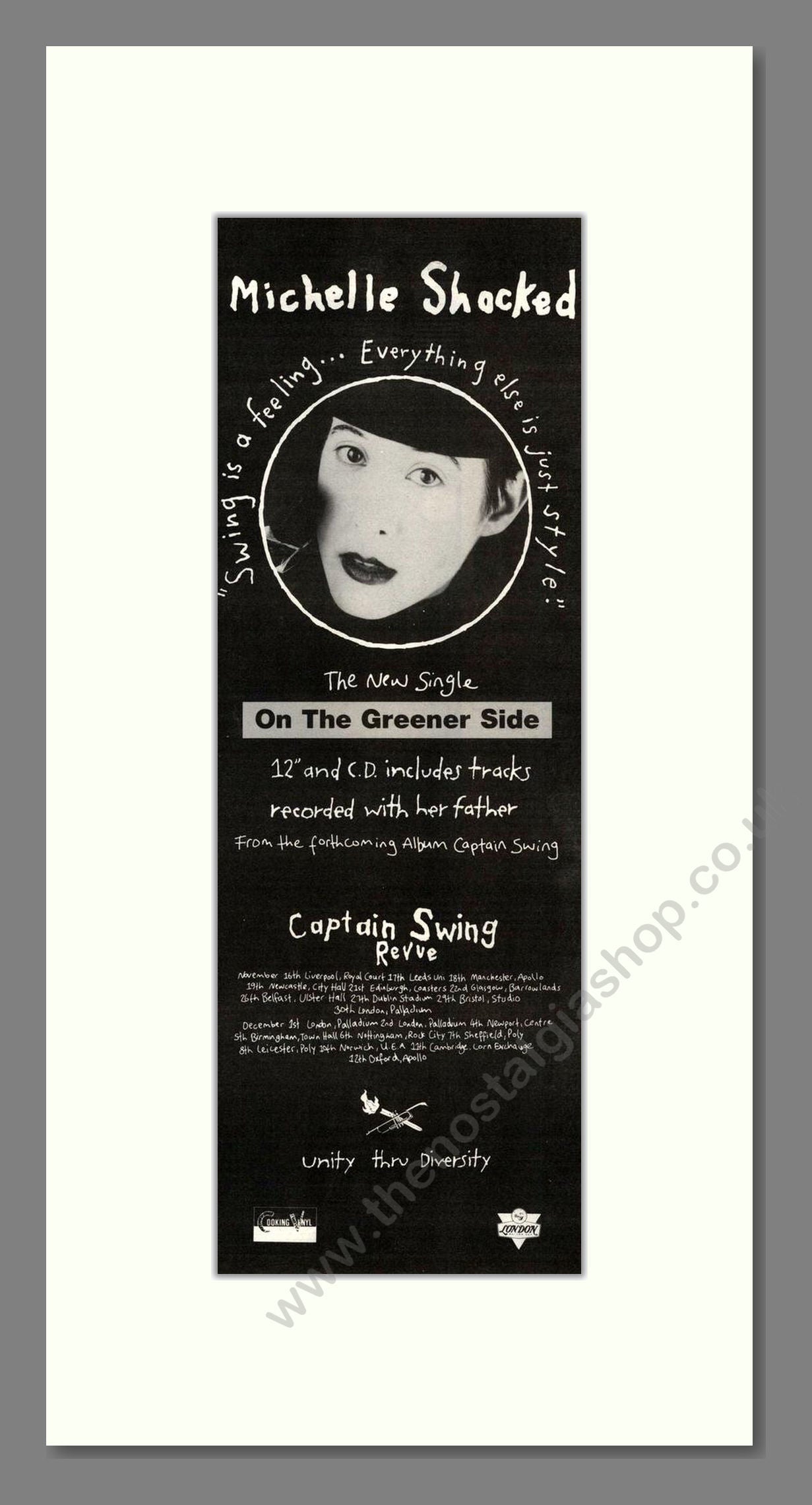 Michelle Shocked - Captain Swing. Vintage Advert 1989 (ref AD201675)