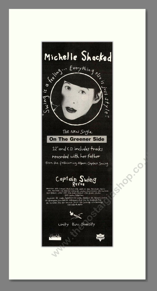 Michelle Shocked - Captain Swing. Vintage Advert 1989 (ref AD201675)