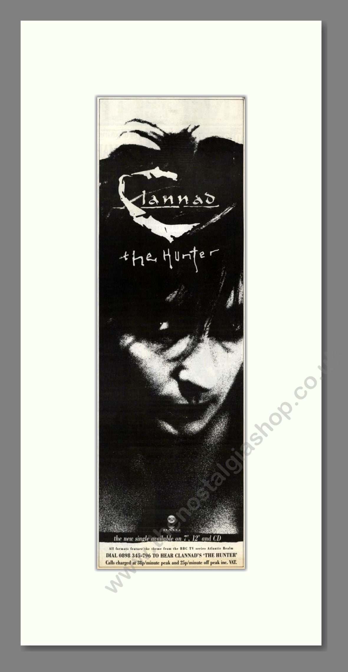 Clannad - The Hunter. Vintage Advert 1989 (ref AD201679)