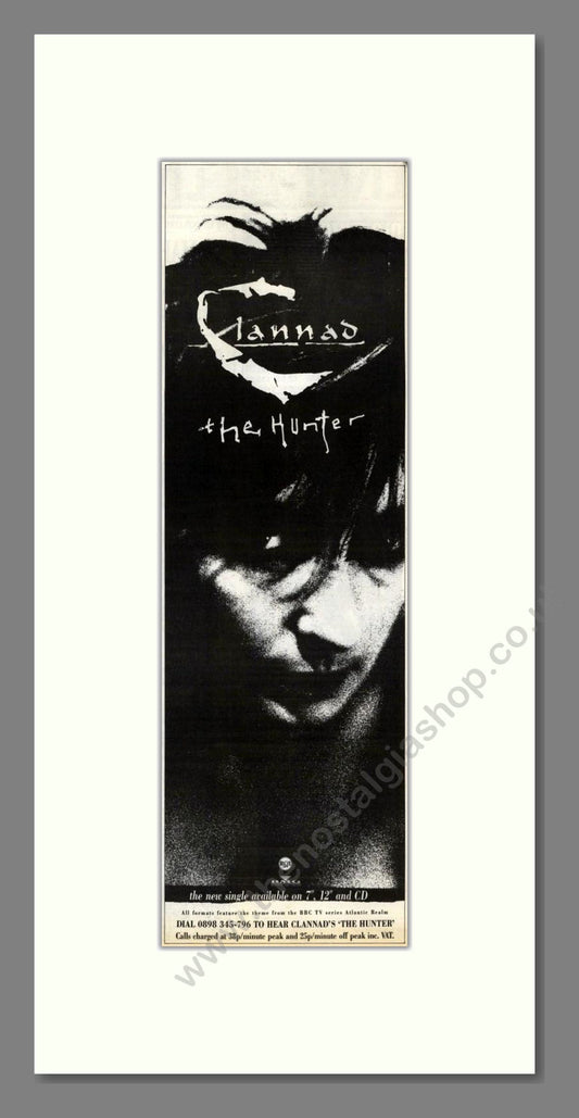 Clannad - The Hunter. Vintage Advert 1989 (ref AD201679)