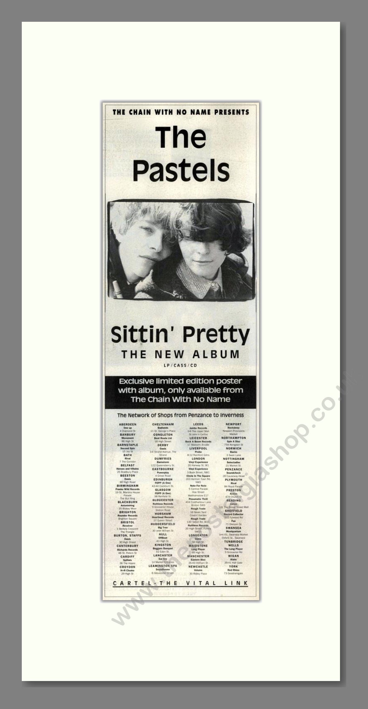 Pastels (The) - Sittin Pretty. Vintage Advert 1989 (ref AD201681)
