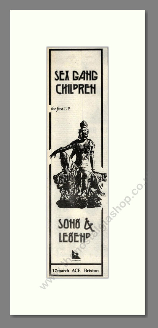 Sex Gang Children - Song And Legend. Vintage Advert 1983 (ref AD201701)