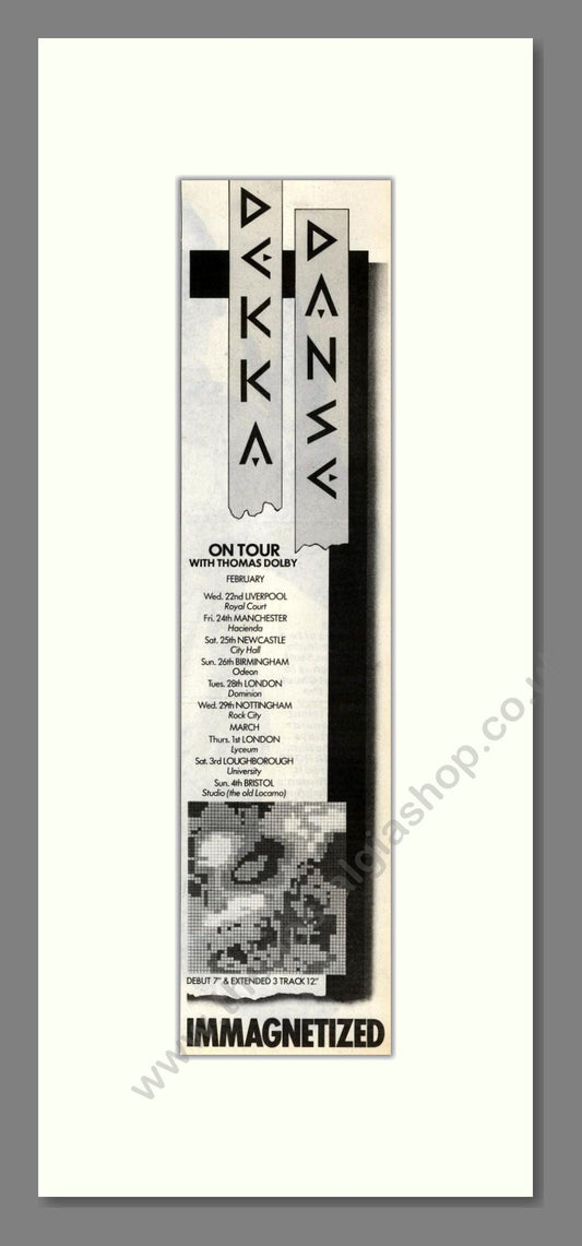 Dekka Danse - UK Tour. Vintage Advert 1984 (ref AD201707)