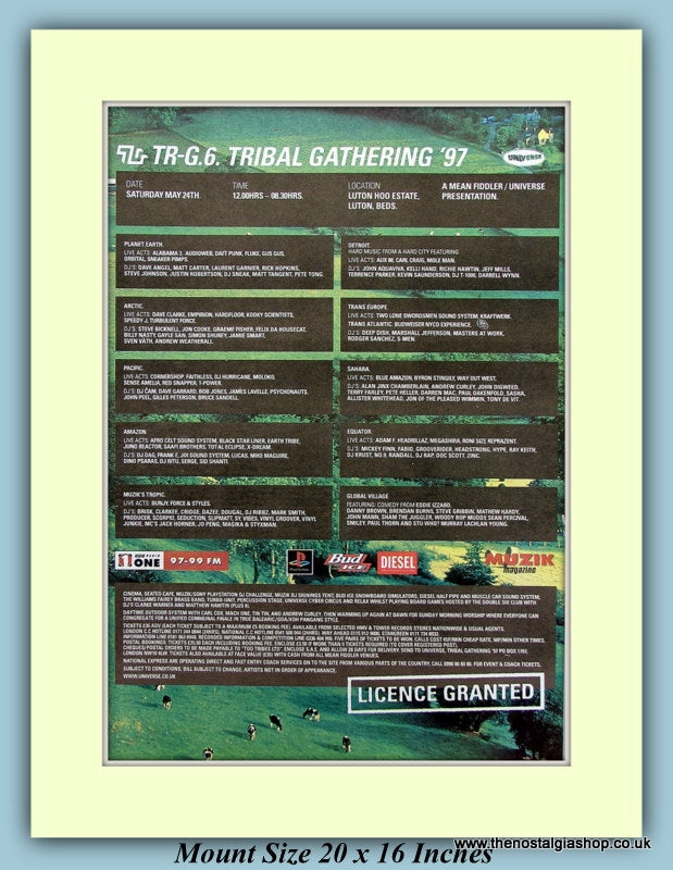 TR-G.6. Tribal Gathering Original Advert 1997 (ref AD9039)