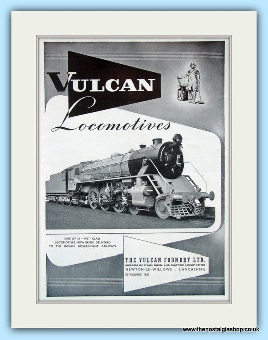 Vulcan locomotives Original Advert 1955 (ref AD6471)