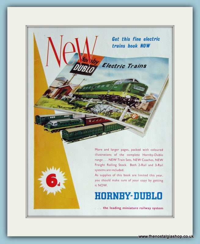Hornby Dublo Electric Trains 1962 Original Advert (ref AD2846)