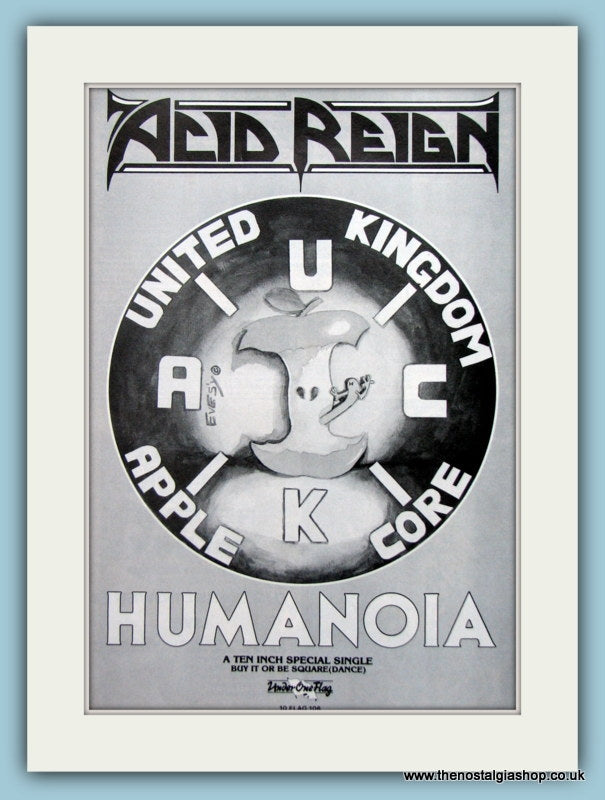 Acid Reign Humanoia 1989 Original Advert (ref AD3178)