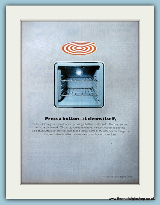 Electric Cooker The Electric Council 1960's Original Advert (ref AD4684)
