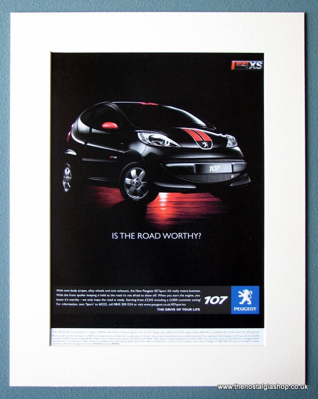 Peugeot 107 Sport XS Original Advert 2007 (ref AD1402)