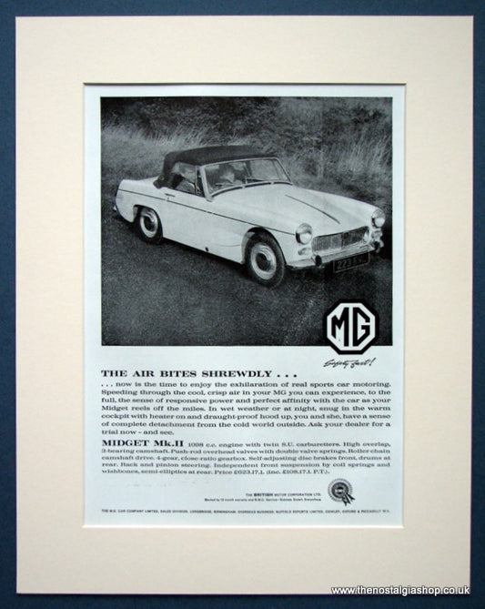 MG Midget Mk II Original advert 1965 (ref AD1365)