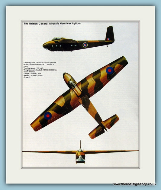 British General Aircraft Hamilcar I Glider Print (ref PR526)