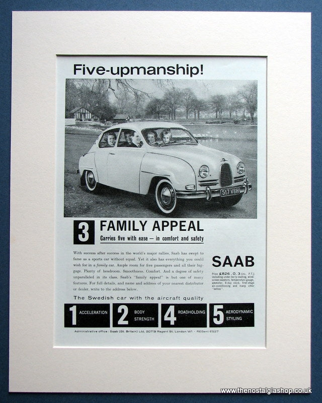 Saab 1962 Original Advert (ref AD1491)