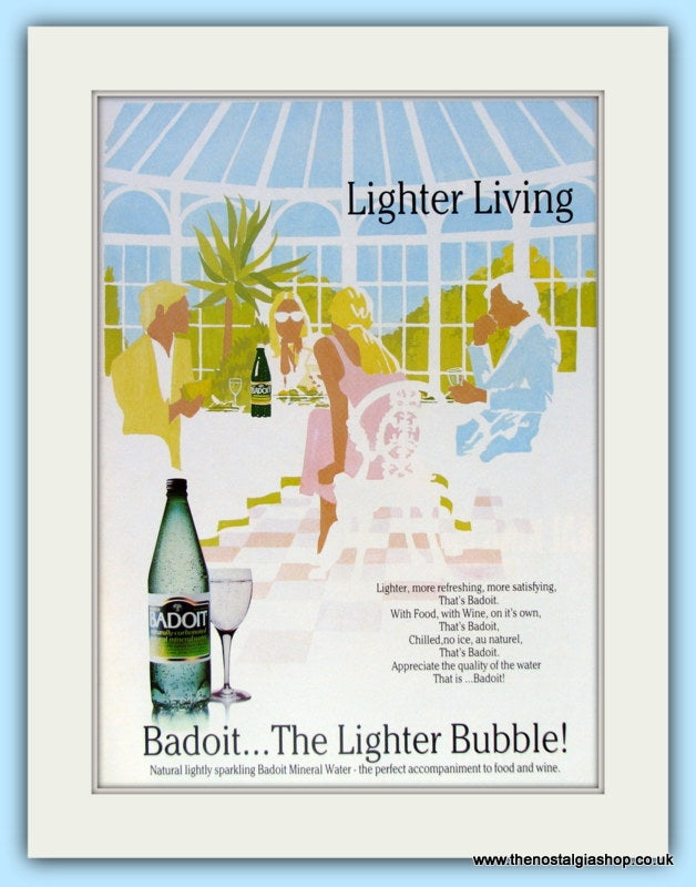 Badoit Mineral Water. Original Advert 1987 (ref AD4810)