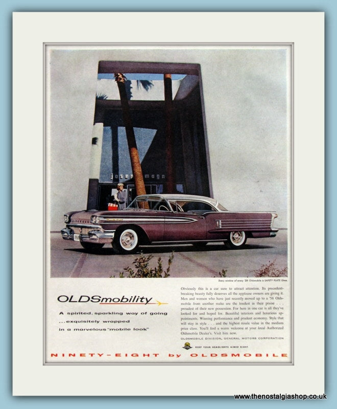 Oldsmobile 98. Original Advert 1958 (ref AD8231)