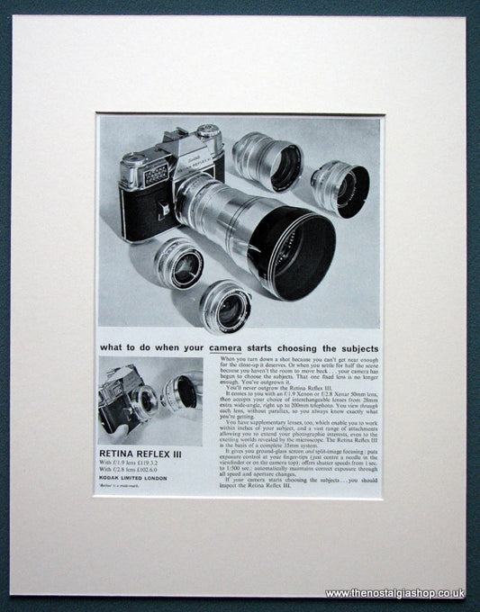 Retina Reflex III Camera 1963 Original Advert (ref AD1043)